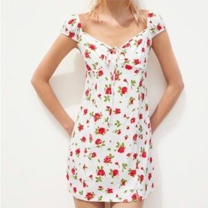 Zara Rose Print Floral Mini Dress